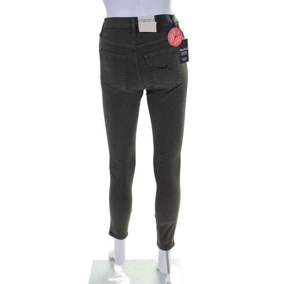 Nobody Denim Women's Midrise Distress Five Pockets Skinny Pants Green Size 26 - Picture 3 of 4